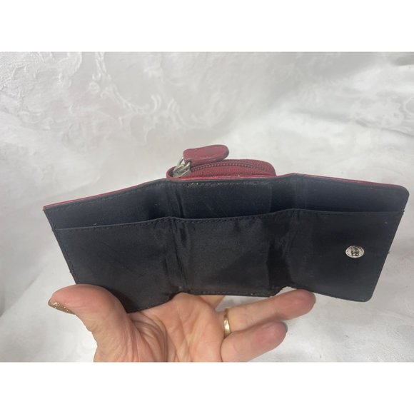 Vintage Red Leather Momoss Wallet Coin Purse 3.5”x2.5” - Picture 3 of 8